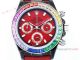 Japan Grade Rolex Daytona Rainbow Quartz 43 Watch Red Braided Strap (2)_th.jpg